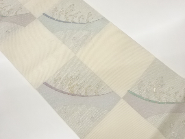 JAPANESE FUKURO OBI FOR SUMMER / WOVEN CHECKERED
